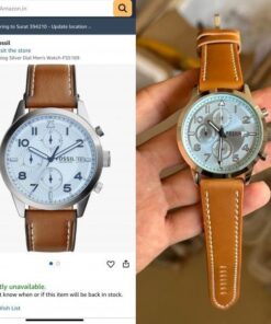FOSSIL 100 METERS PREMIUM LETHER WRIST WATCH