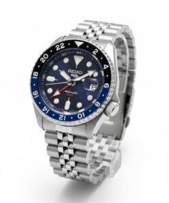 Seiko 5 GMT Stainless steel Blue black Watch