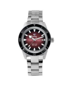 RADO CAPTAIN COOK RED DIAL METAL WRIST WATCH