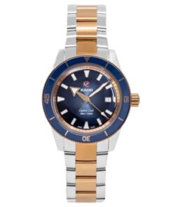 RADO CAPTAIN COOK BLUE DIAL METAL WRIST WATCH