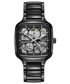 RADO SQUARE AUTOMATIC OPEN HEART CIRAMIC PREMIUM WRIST WATCH