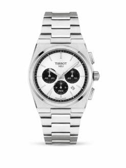 Tissot PRX T-Classic Chronograph White Dial Auto motion Metal Wrist  Watch