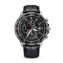 Edifice Black Leather Watch