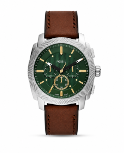 FOSSIL MACHINE CHRONOGRAPH BROWN LETHER WRIST WATCH (2025 MODEL)