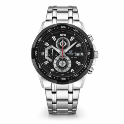Edifice Silver Black Metal Watch