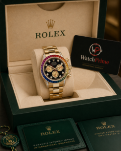 rolex rainbow daytona gold