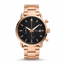 Fossil Rose Gold Black Metal Watch