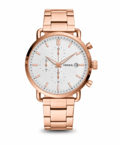 Fossil Rose Gold White Metal Watch