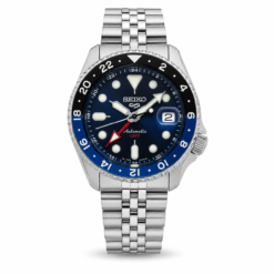 Seiko 5 GMT Stainless steel Blue black Watch