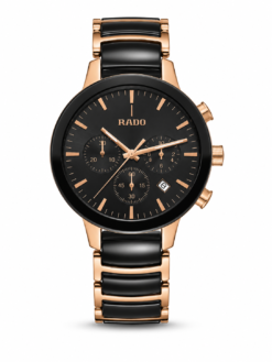 RADO CENTRIX CERAMIC CHRONOGRAPH BLACK/COPPER PREMIUM WRIST WATCH