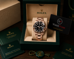 Rolex Root Beer Rose Gold Black Dial