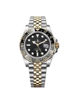 Rolex GMT-Master II yellow gold with a black dial and a Jubilee bracelet