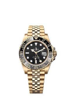 GMT-Master II yellow gold Jubilee bracelet and Black dial